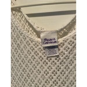 Pre-Owned Women's Beach Cabana White Cast Net Swim Coverup, Size L, $15, B51